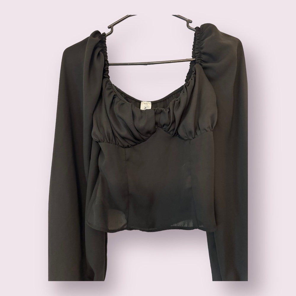 Abound Bustier Long Sleeve Top Size Small